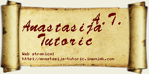 Anastasija Tutorić vizit kartica